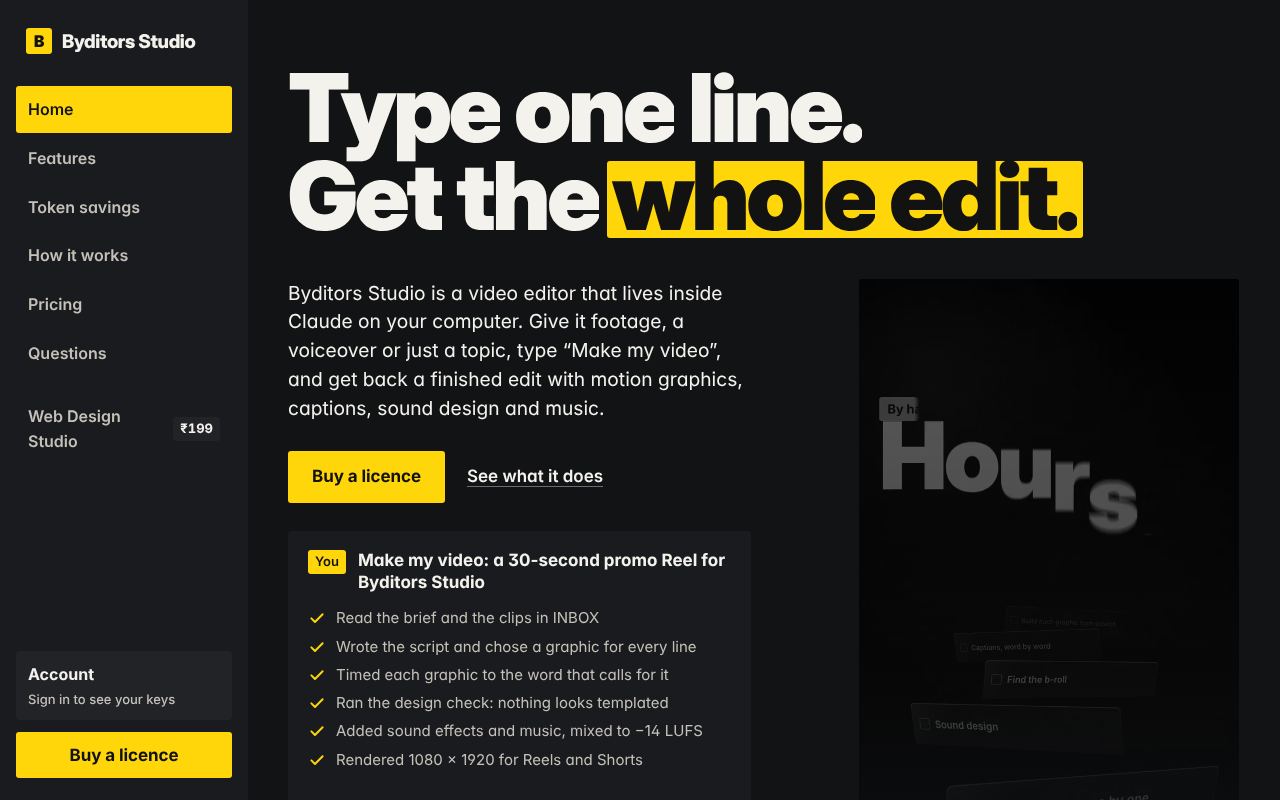 This website's home page at laptop size, as Web Design Studio screenshotted it during a QA pass